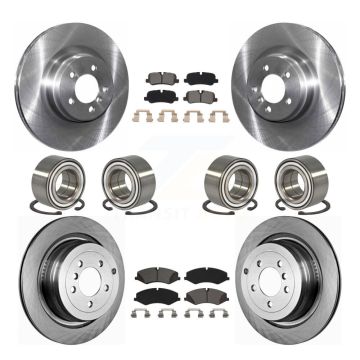 Front Rear Bearing Brake Rotor & Pads Kit (10Pc) For Land Rover Range Naturally Aspirated KBB-115147