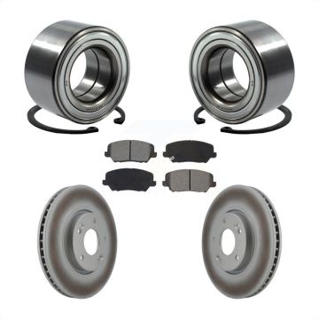 Front Wheel Bearing Coated Disc Brake Rotor Pad Kit For Kia Forte Forte5 Hyundai Veloster KBB-115191