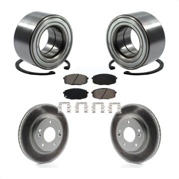 Front Wheel Bearing Coated Disc Brake Rotors And Pads Kit For 2014-2016 Kia Soul KBB-115195