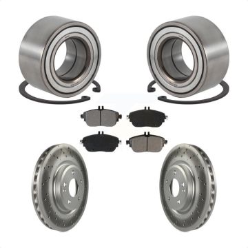 Front Wheel Bearing Coated Disc Brake Rotors And Pads Kit For Mercedes-Benz GLA250 CLA250 KBB-115200