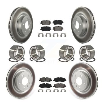 Front Rear Bearing Coated Brake Rotor Pad Kit (10Pc) For Land Rover Range Sport Discovery KBB-115201