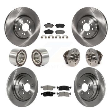 Front Rear Hub Bearing Brake Rotor And Pad Shoe Kit (10Pc) For Mercedes-Benz ML350 GLE350 KBB-115244