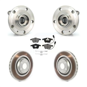 Front Hub Bearing Assembly Coated Disc Brake Rotors And Pads Kit For Audi TT Quattro TTS KBB-115293