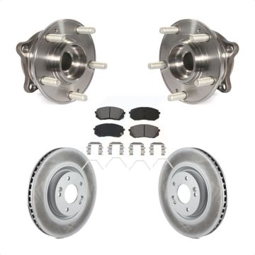 Front Hub Bearing Assembly Coated Disc Brake Rotor Pads Kit For Hyundai Sonata Kia Optima KBB-115299