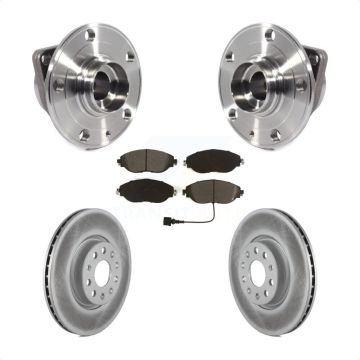 Front Hub Bearing Coat Brake Rotor Pad Kit For 15 Volkswagen GTI With Performance Package KBB-115300