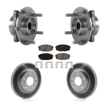 Front Hub Bearing Coated Disc Brake Rotor Pad Kit For Kia Forte Hyundai Elantra GT Forte5 KBB-115305