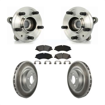 Front Hub Bearing Assembly Coated Disc Brake Rotor Pad Kit For Land Rover Range Sport LR4 KBB-115306