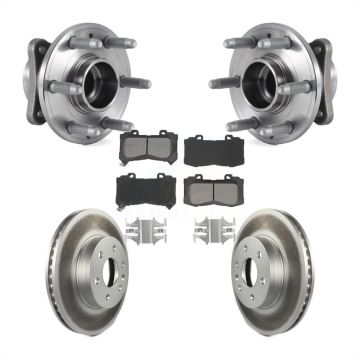 Front Hub Bearing Assembly Coat Brake Rotor Pad Kit For Chevrolet Colorado GMC Canyon 4WD KBB-115307