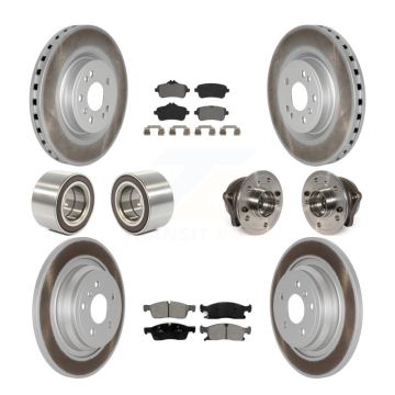 Front Rear Hub Bearing Coat Brake Rotor Pad Shoe Kit (10Pc) For Mercedes-Benz ML350 ML250 KBB-115309