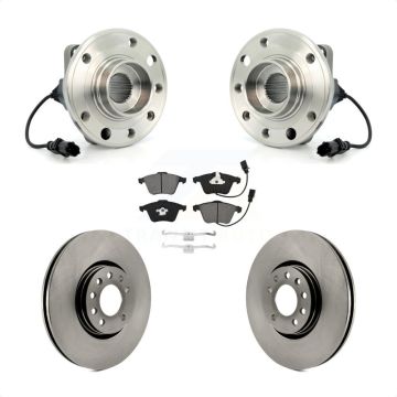 Front Hub Bearing Brake Rotor Pad Kit For 10-11 Saab 9-3X With 314mm Diameter KBB-115315
