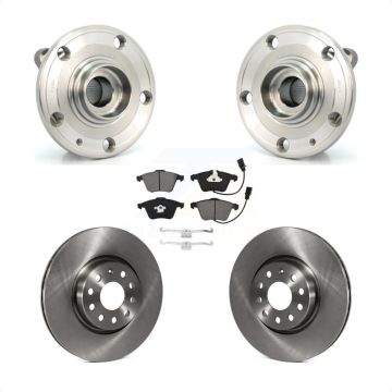 Front Hub Bearing Assembly Disc Brake Rotors And Semi-Metallic Pads Kit For Volkswagen CC KBB-115316