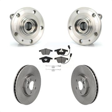 Front Hub Bearing Brake Rotor & Pad Kit For Volkswagen CC With 340mm Diameter KBB-115320