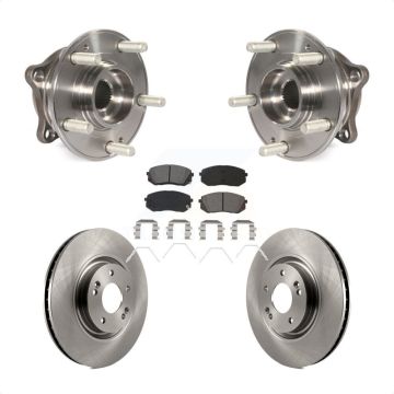 Front Hub Bearing Assembly Disc Brake Rotors And Pads Kit For Hyundai Sonata Kia Optima KBB-115325