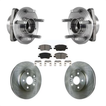 Front Hub Bearing Assembly Disc Brake Rotor And Pads Kit For Chevrolet Cruze Volt Bolt EV KBB-115328