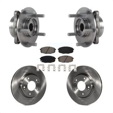 Front Hub Bearing Assembly Brake Rotor & Pads Kit For Kia Forte Hyundai Elantra GT Forte5 KBB-115331
