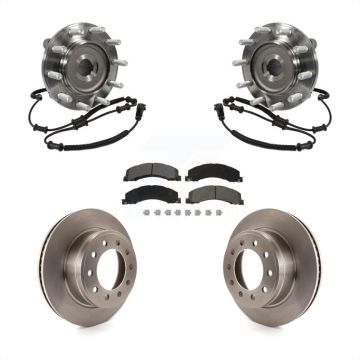 Front Hub Bearing Assembly Disc Brake Rotors And Pads Kit For Ram Dodge 4500 5500 KBB-115333