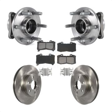 Front Hub Bearing Brake Rotor And Pad Kit For 2015-2020 Chevrolet Colorado GMC Canyon 4WD KBB-115334