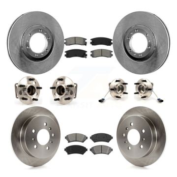 Front Rear Hub Bearing Brake Rotor And Pad Kit (10Pc) For Chevrolet Venture Pontiac Buick KBB-115343