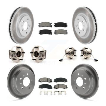 Front Rear Hub Bearing Coated Brake Rotor Pad Kit (10Pc) For Chevrolet Impala Monte Carlo KBB-115381