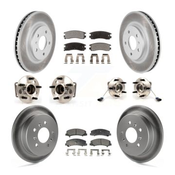 Front Rear Hub Bearing Coated Brake Rotor Pad Kit (10Pc) For Chevrolet Impala Monte Carlo KBB-115395