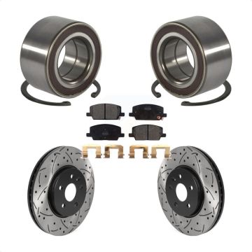 Front Wheel Bearing Coated Drill Slot Brake Rotor Pad Kit For Buick Encore Chevrolet Trax KBB-115510
