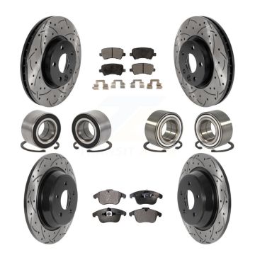 Front Rear Bearing Coat Brake Rotor Pads Kit (10Pc) For 2012-2015 Land Rover Range Evoque KBB-115519