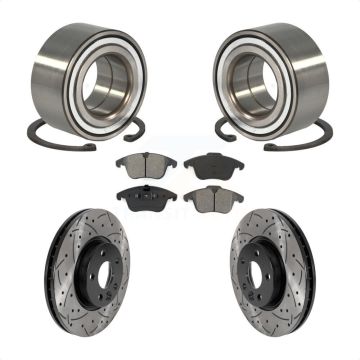 Front Bearing Coated Drilled Slotted Disc Brake Rotor Pad Kit For Land Rover Range Evoque KBB-115571