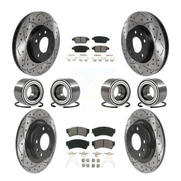Front Rear Bearing Coated Brake Rotor Pads Kit (10Pc) For Ford Fusion Lincoln MKZ Mercury KBB-115591