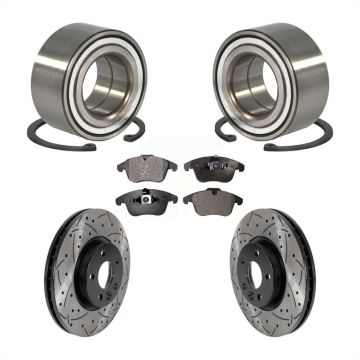 Front Bearing Coated Drilled Slotted Disc Brake Rotor Pad Kit For Land Rover Range Evoque KBB-115647
