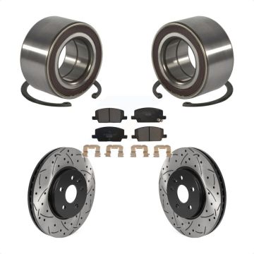 Front Wheel Bearing Coated Drill Slot Brake Rotor Pad Kit For Buick Encore Chevrolet Trax KBB-115661
