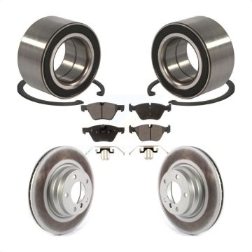 Front Wheel Bearing Coated Disc Brake Rotor And Semi-Metallic Pads Kit For 2006 BMW 330xi KBB-115686
