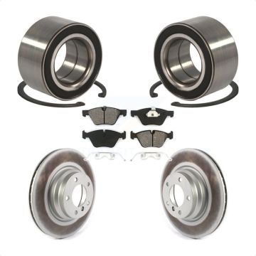 Front Wheel Bearing Coated Disc Brake Rotor And Semi-Metallic Pads Kit For 2006 BMW 330xi KBB-115690