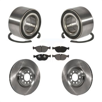 Front Wheel Bearing Disc Brake Rotors And Pads Kit For 2006 Audi TT Quattro 3.2L KBB-115700