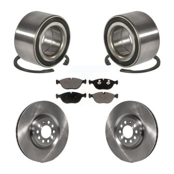 Front Wheel Bearing Disc Brake Rotors And Ceramic Pads Kit For 2006 Audi TT Quattro 3.2L KBB-115702