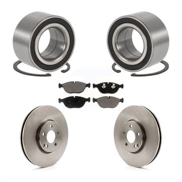 Front Wheel Bearing Disc Brake Rotors And Pads Kit For Mercedes-Benz E500 4Matic with AWD KBB-115705