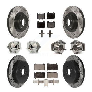 Front Rear Hub Bearing Coat Brake Rotor Pads Kit (10Pc) For Toyota 86 TRD Special Edition KBB-115732