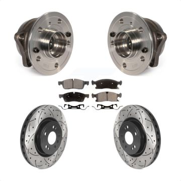 Front Hub Bearing Drilled Slot Brake Rotor & Pad Kit For Mercedes-Benz ML350 GLE350 ML250 KBB-115801
