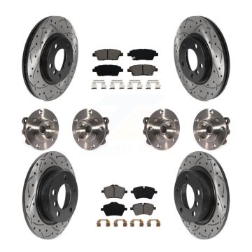 Front Rear Hub Bearing Coat Brake Rotor Pad Kit (10Pc) For Mini Cooper Countryman Paceman KBB-115871