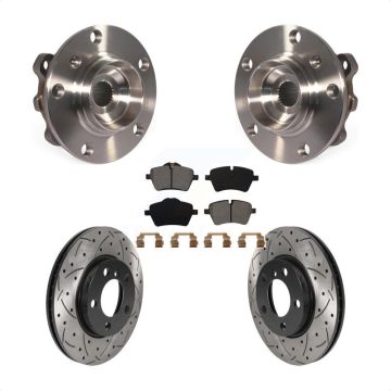 Front Hub Bearing Coat Drill Slot Brake Rotor Pads Kit For Mini Cooper Countryman Paceman KBB-115892