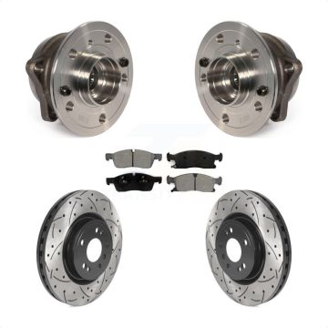 Front Hub Bearing Drilled Slot Brake Rotor & Pad Kit For Mercedes-Benz ML350 GLE350 ML250 KBB-115913