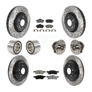 Front Rear Hub Bearing Coat Brake Rotor Pad Shoe Kit (10Pc) For Mercedes-Benz ML350 ML250 KBB-115932