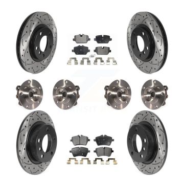 Front Rear Hub Bearing Coat Brake Rotor Pad Kit (10Pc) For Mini Cooper Countryman Paceman KBB-115983