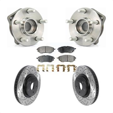 Front Hub Bearing Coat Drill Slot Brake Rotor Pads Kit For Subaru Outback Legacy Forester KBB-116009