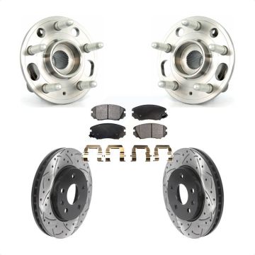 Front Hub Bearing Drill Slot Brake Rotor Pad Kit For Chevrolet Buick Malibu Regal Limited KBB-116016