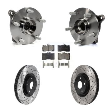 Front Hub Bearing Drill Slot Brake Rotor Pads Kit (5Pc) For Lexus IS300 IS350 GS350 RC350 KBB-116051
