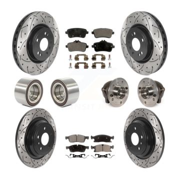 Front Rear Hub Bearing Coat Brake Rotor Pad Shoe Kit (10Pc) For Mercedes-Benz ML350 ML250 KBB-116053