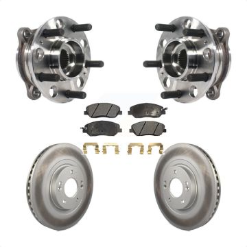 Front Hub Bearing Assembly Coated Disc Brake Rotor & Pad Kit For Hyundai Santa Fe XL 3.3L KBB-116078