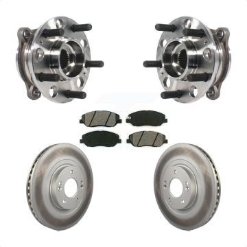 Front Hub Bearing Assembly Coated Disc Brake Rotor & Pad Kit For Hyundai Santa Fe XL 3.3L KBB-116108