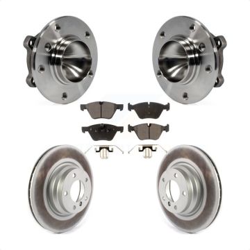Front Hub Bearing Assembly Coated Disc Brake Rotor And Ceramic Pads Kit For 2006 BMW 330i KBB-116134