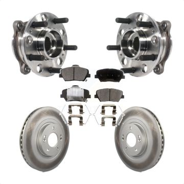 Front Hub Bearing Coated Disc Brake Rotor Pads Kit For Kia Sorento Hyundai Santa Fe Sport KBB-116141